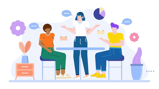 Zespół podczas sesji coachingowej